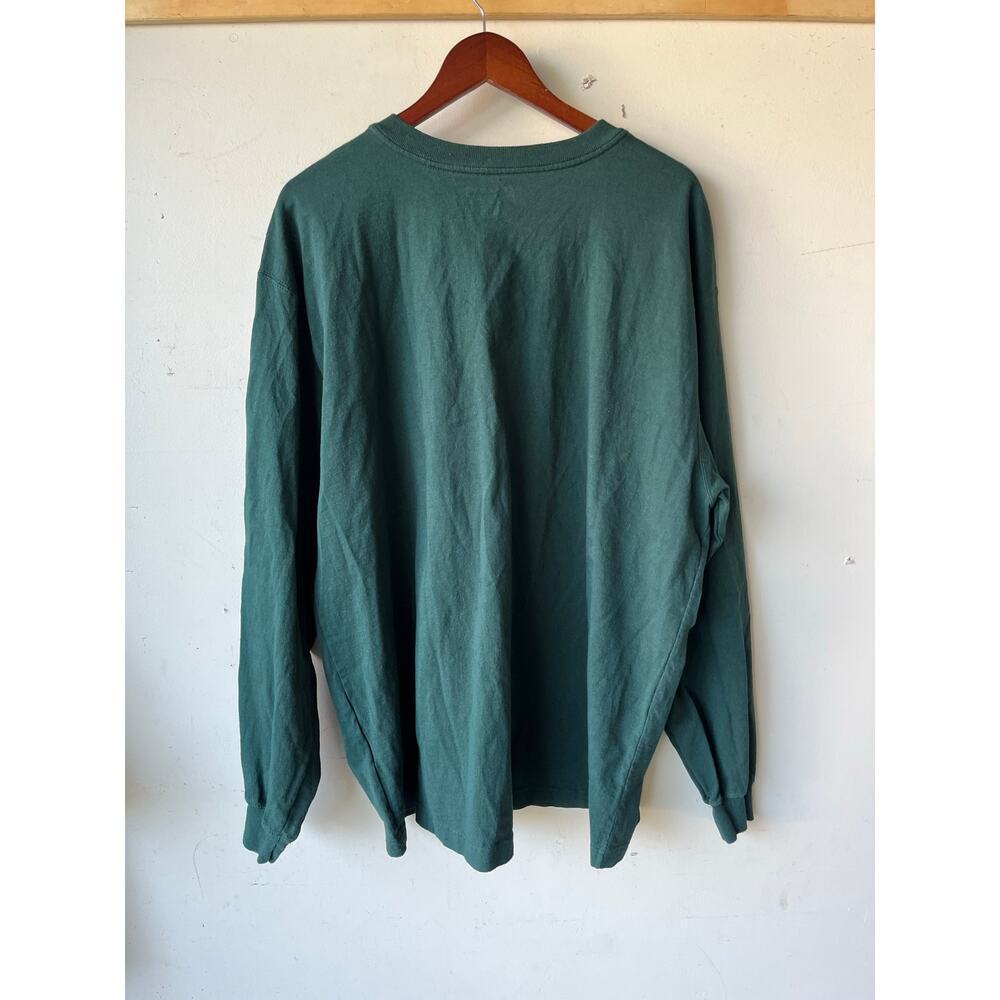 Mens Carhartt Loose Fit 100% Cotton Henley Shirt Size XL Green - Picture 5 of 5